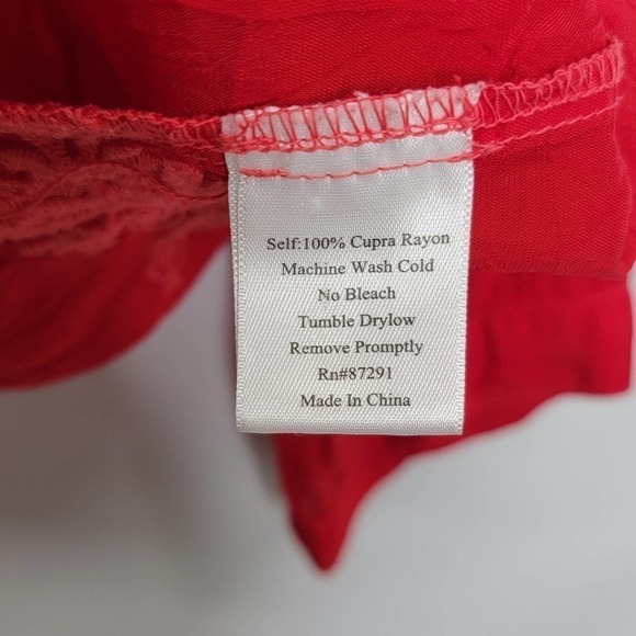 JOHNNY Was three quarter sleeve sheer button up collared double breast pockets - Picture 6 of 15